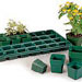 image of flower bed seedling containers